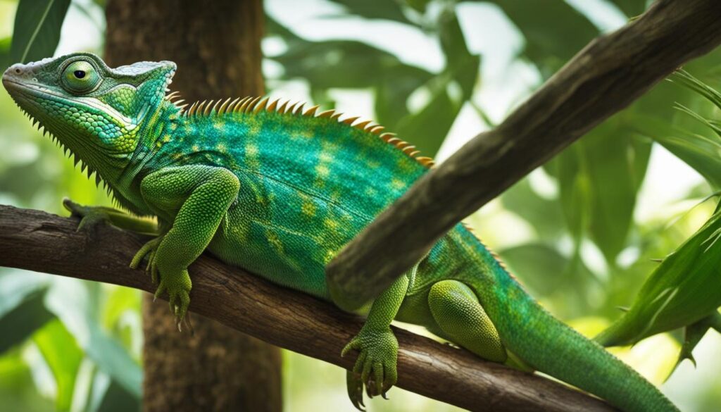 chameleon size and iguana size comparison