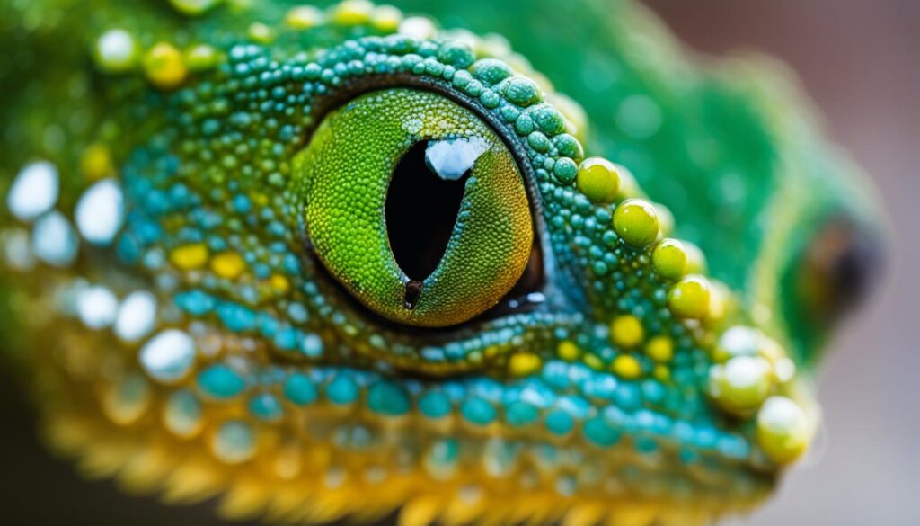 eye irritation in chameleons