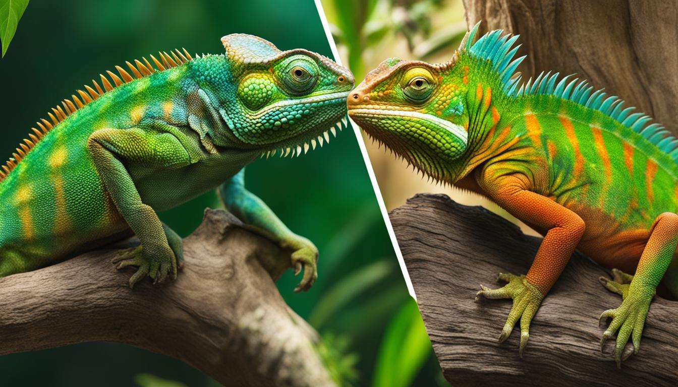 chameleon vs iguana